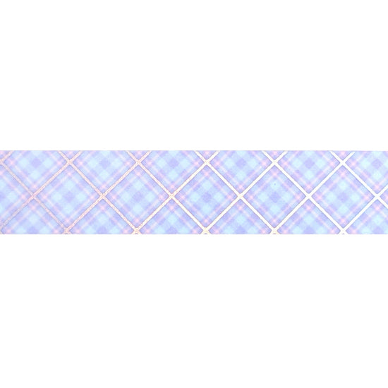 Cotton Candy Plaid Blue washi (15mm + silver holographic foil) (Item of the Week)