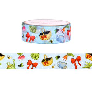 A Garden Tale Pattern washi (15mm + light gold foil)