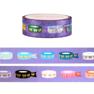 Purple Washiception washi (15mm + rose gold foil)