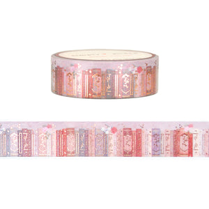 Blushbaby Bookshelf washi (15mm + rose gold foil)