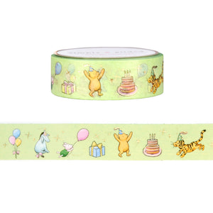 100 Acre Wood Celebration Friends washi (15mm + light gold foil)