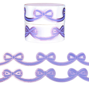 Lavender Diecut Bow set of 2 washi (15mm + light purple foil)