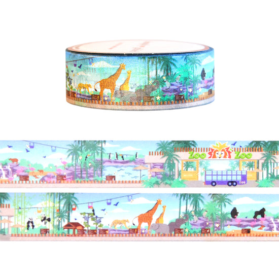 Zoo Landscape washi (15mm + light gold foil)