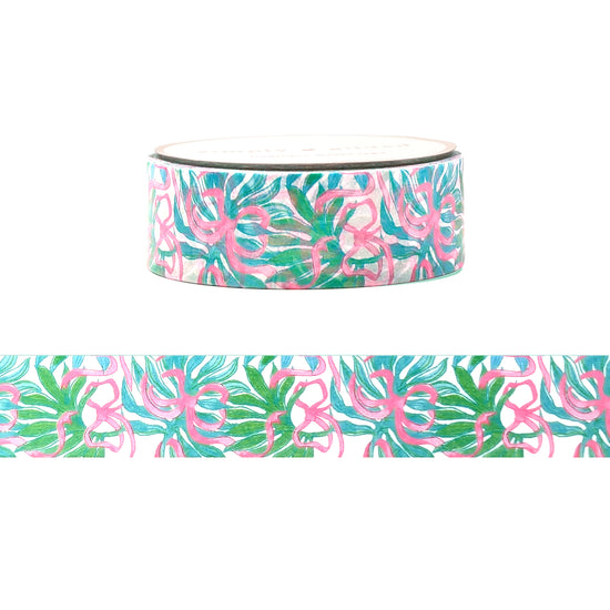 Palm Beach Palms and Bows washi (15mm)