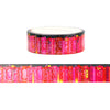 Spicy Bookshelf washi (15mm + hot pink foil)