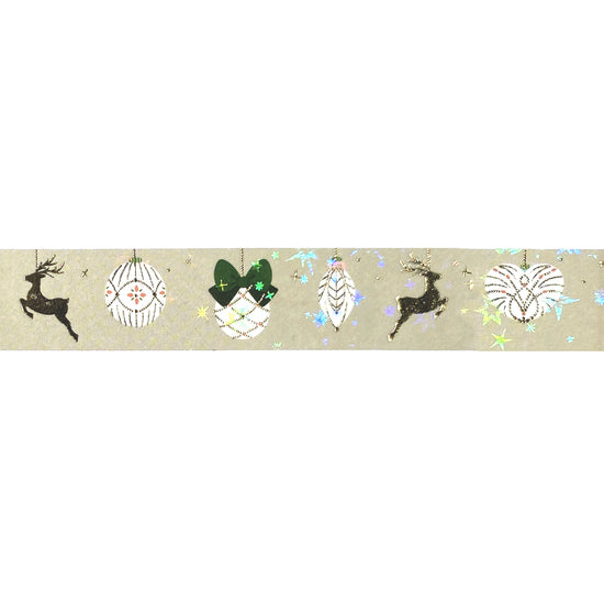 Ornamental Ornaments washi (15mm + light gold foil / star overlay)