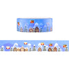 Ski Lodge washi (15mm + light gold foil) (you pick)