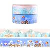 Ski Lodge washi (15mm + light gold foil) (you pick)