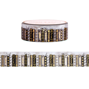 Dragon Tales Bookshelf washi (15mm + light gold foil) - Restock