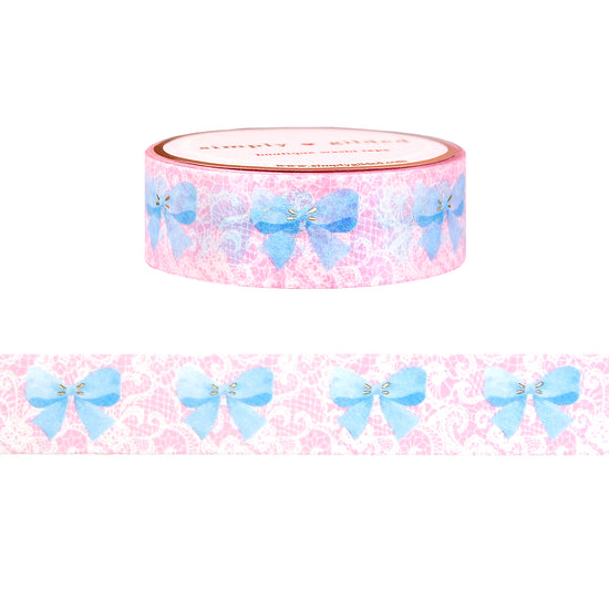 Bowba Lacy Bows washi (15mm + satin gold foil)