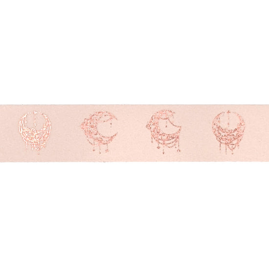Pink Moon Drops washi (15mm + rose gold foil)