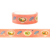 Salmon Pink Ramen Washi (15mm + light gold foil) - Restock