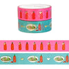 Pho & Siracha washi set of 2 (15mm + light gold foil) - Restock