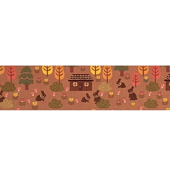 Fall Cottage washi (20mm + rose gold foil) - Restock