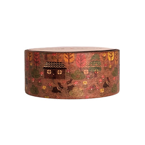 Fall Cottage washi (20mm + rose gold foil) - Restock