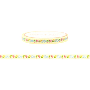 Tea Time Floral Chain washi (5mm + light gold foil)