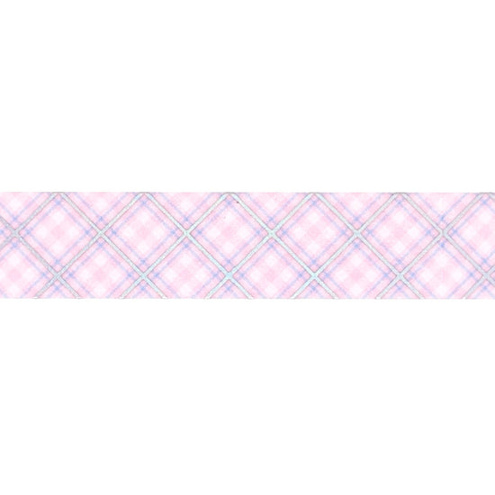 Cotton Candy Plaid Pink washi (15mm + silver holographic foil) (Item of the Week)