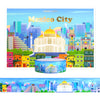 Mexico City Passport washi set (15mm + light gold foil)