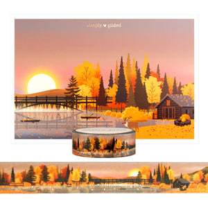 Rustic Fall Landscape Passport set (15mm + rose gold foil)