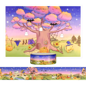 100 Acre Wood Halloween Landscape Passport set (15mm + light gold foil)
