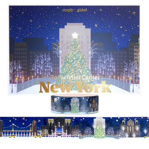 Beary Festive/NYC Landscape Passport set (15mm + light gold foil)