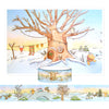 100 Acre Wood in Winter Landscape Passport set (15mm + silver foil)
