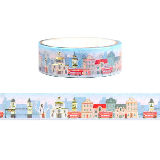 London 2.0 Landscape washi (15mm + light gold foil)