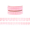 Pink Gingham Scallop washi set of 2 (10/8mm)