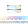 Silver Holographic Scallop washi set of 2 (10/8mm)