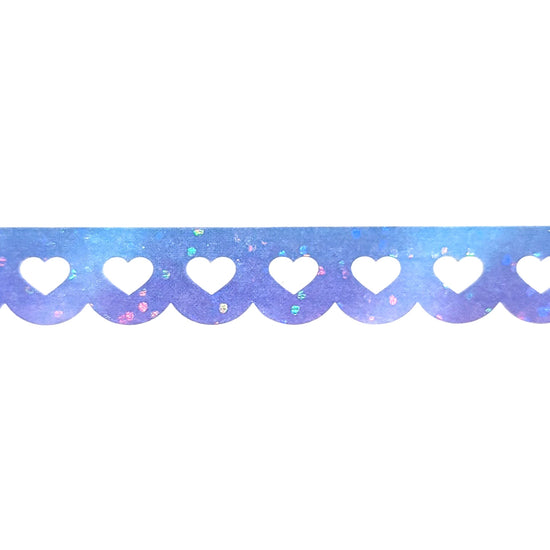 Mermaid Heart Lace Scallop washi (12mm + bubble overlay)