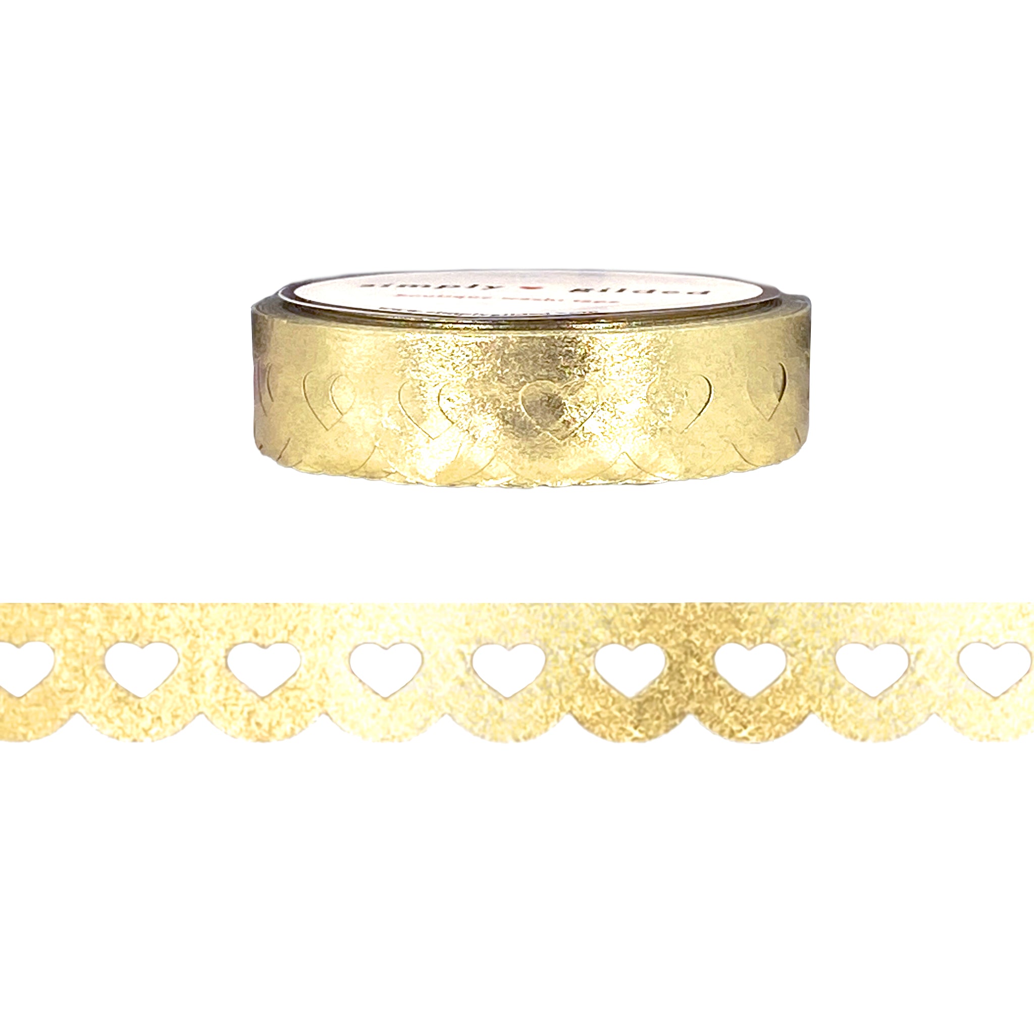 Scallop diecut washi – simply gilded