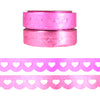 Heartbreaker Metallic Heart Lace Scallop washi set of 2 (12mm) - oops