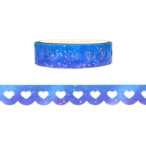 Mermaid Heart Lace Scallop washi (12mm + bubble overlay) (Item of the Week)