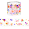 Flirty Florals PET tape (50mm + light gold foil)