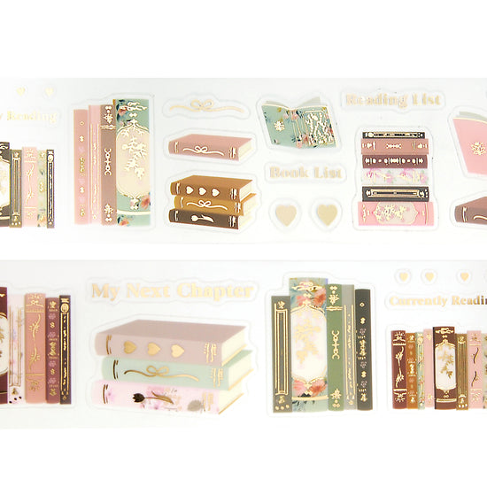 Vintage Books PET tape (50mm + light gold foil)
