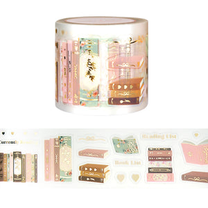 Vintage Books PET tape (50mm + light gold foil)