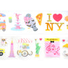 New York City PET tape (50mm + light gold holographic foil)