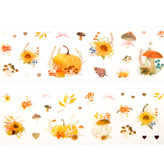Magical Fall PET tape (50mm + rose gold foil)