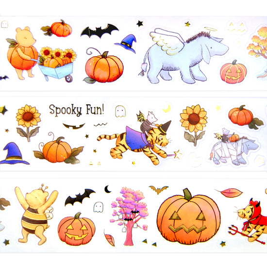 100 Acre Wood Halloween PET tape  (50mm + light gold foil)