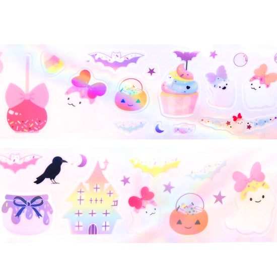 Ghoul Dessert PET tape (50mm + light purple foil / iridescent overlay)