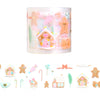 Sugar & Spice PET tape (50mm + light gold foil / starry sparkle iridescent overlay)