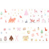 Pink Winter Favorites PET tape (50mm + light gold foil)