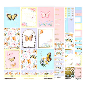 Butterfly Meadow Luxe Sticker Kit (light gold foil) - Restock