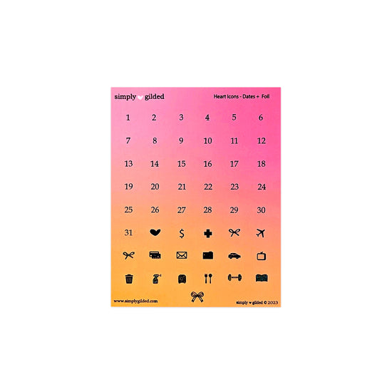 Hocus Pocus Luxe Sticker Kit & Date Dots (holographic black foil)