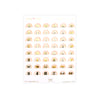 Neutral Rainbow Basic Icons (light gold foil)