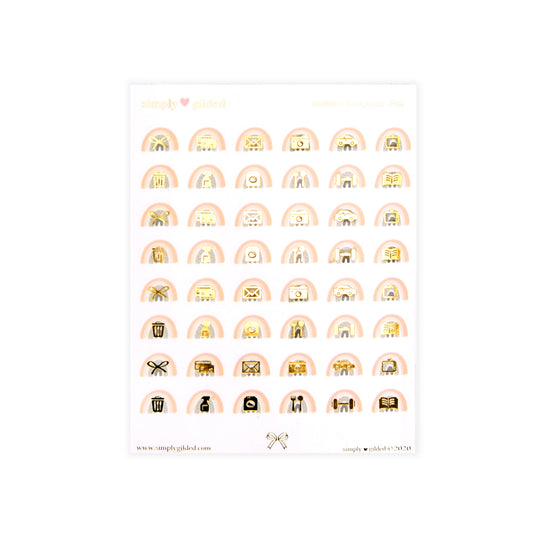 Neutral Rainbow Basic Icons (light gold foil)