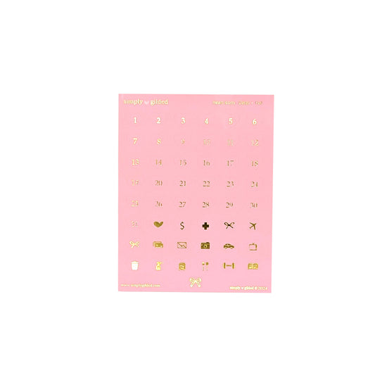 Cherub Juniper & Jasper Luxe Sticker Kit + date dots (light gold foil)