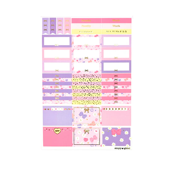 Valentine's Bae Luxe Sticker Kit + date dots (light gold foil) - Restock