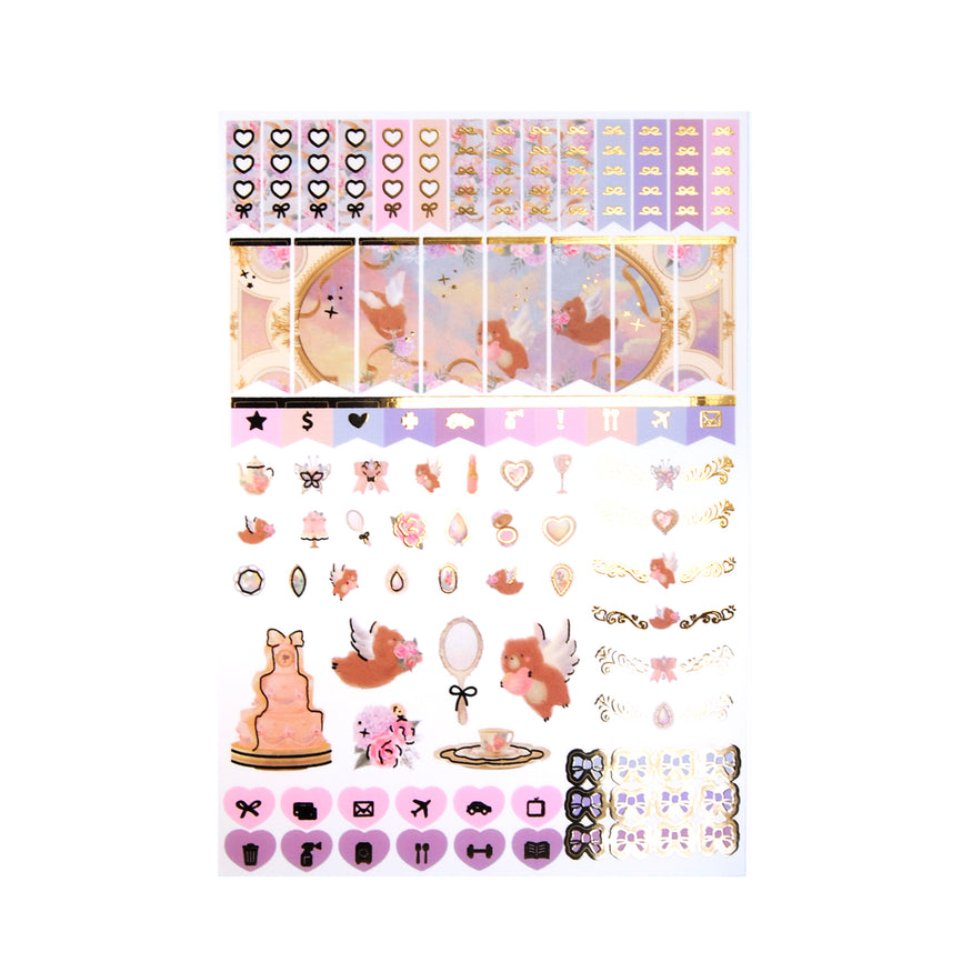 Rococo Flower Sticker Rococo Luxe Sticker Kit + date dots (light gold foil) - Restock ...