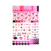 Short and Sweet Luxe Sticker Kit + date dots (pink foil)